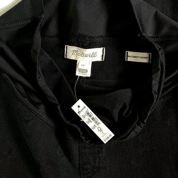 Madewell NWT Maternity Skinny Tencel Denim Jeans in Black. Sz. 26 - Picture 4 of 8